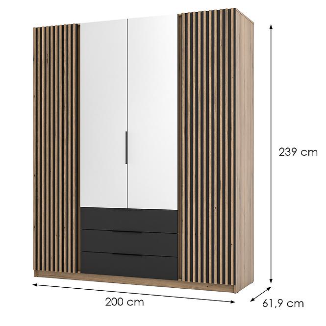 Schrank Kaja EV/BL-EV 2LAM 2 Spiegel 3S