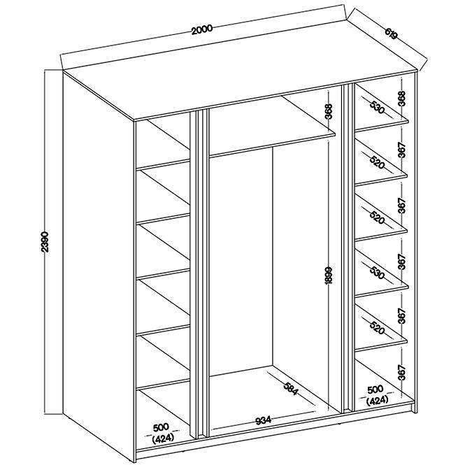 Schrank Kaja BL/EV 4F