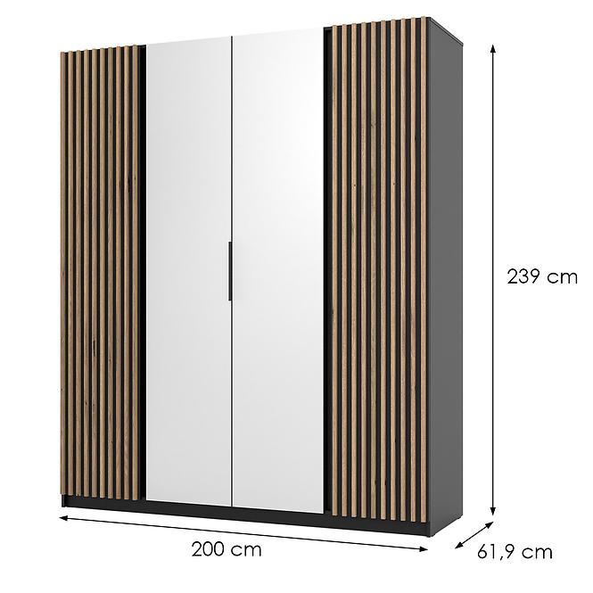 Schrank Kaja BL/BL-EV 2LAM 2 Spiegel