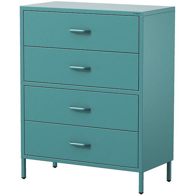 Kommode aus Metall Carla Modern Sea Green