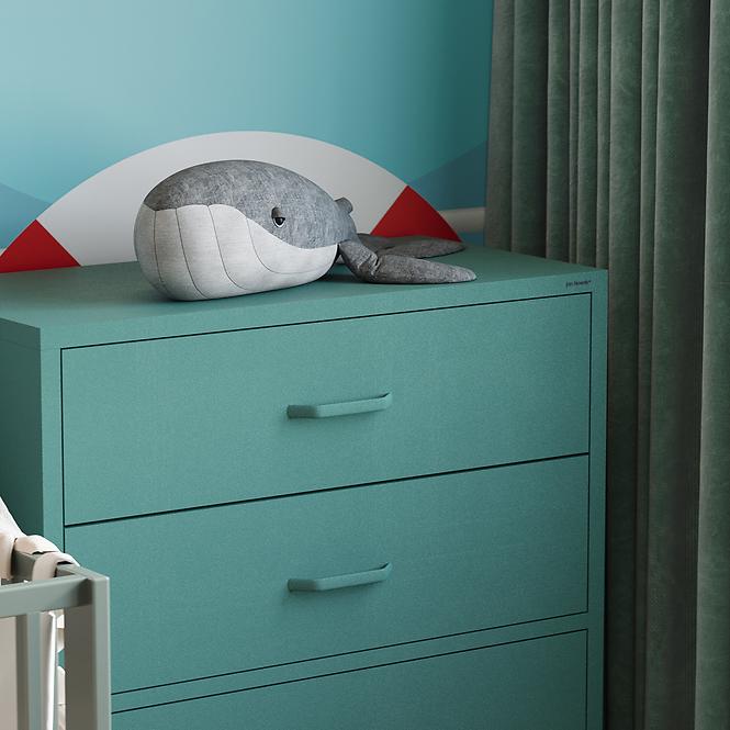 Kommode aus Metall Carla Modern Sea Green