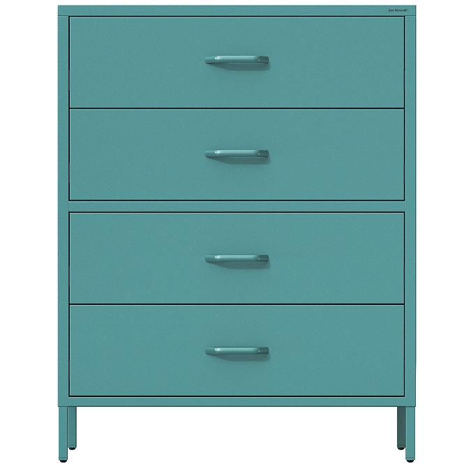 Kommode aus Metall Carla Modern Sea Green