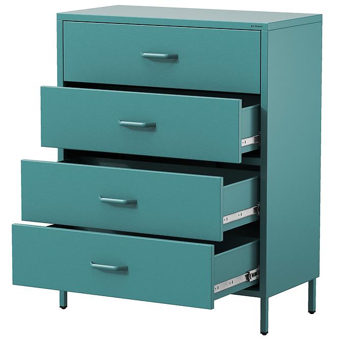 Kommode aus Metall Carla Modern Sea Green