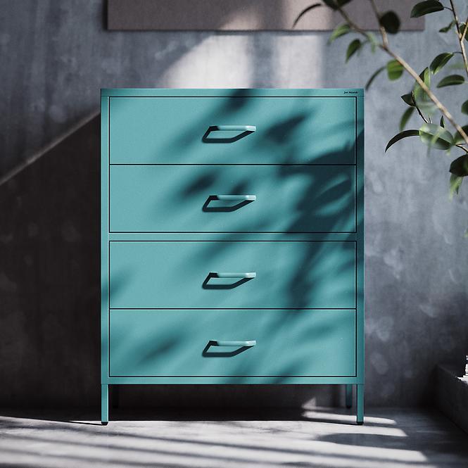 Kommode aus Metall Carla Modern Sea Green