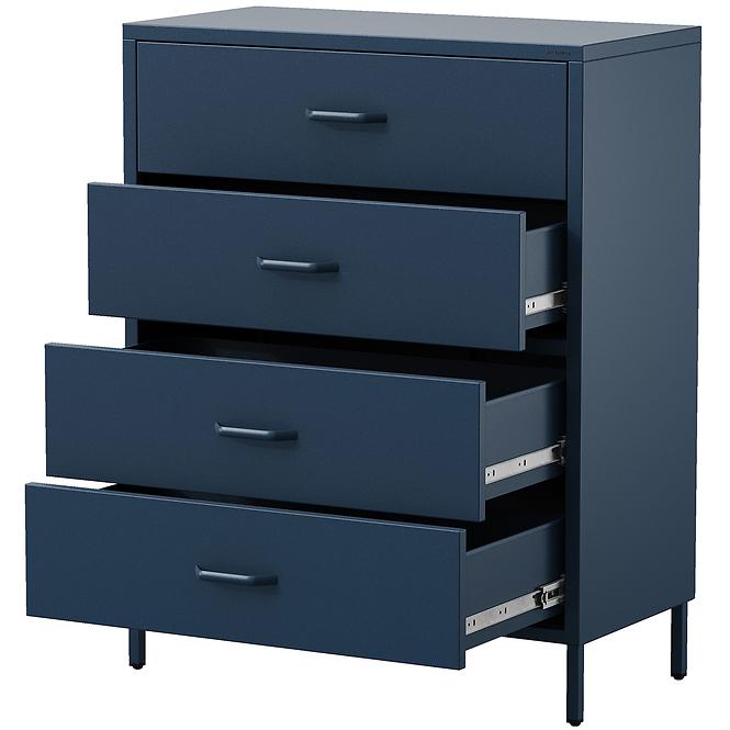 Kommode aus Metall Carla Modern Dark Blue