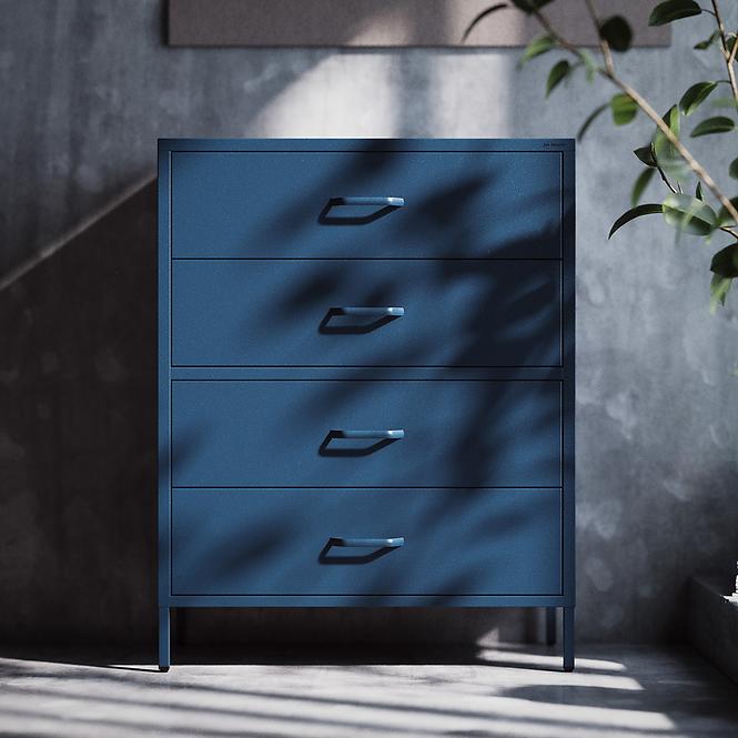 Kommode aus Metall Carla Modern Dark Blue