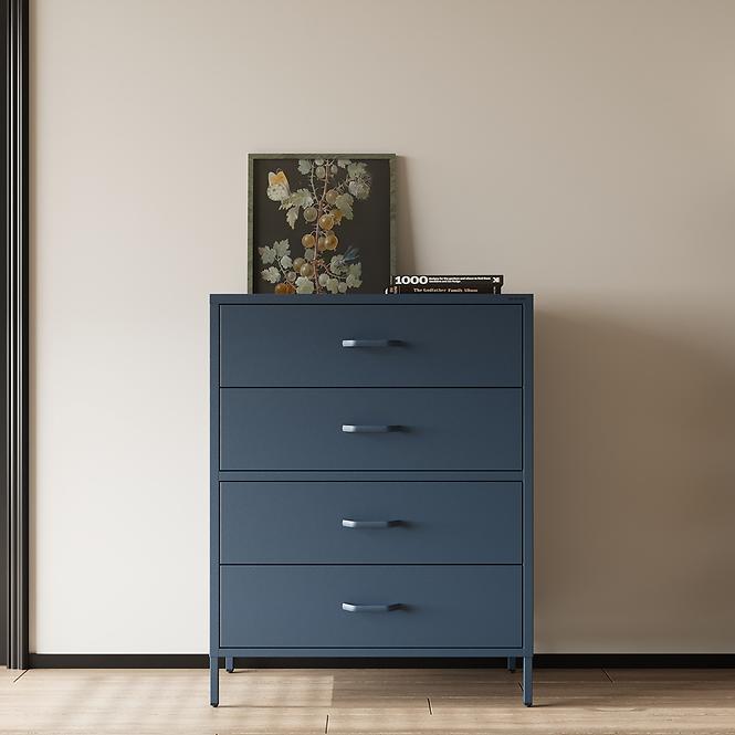 Kommode aus Metall Carla Modern Dark Blue