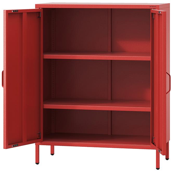 Kommode aus Metall Vito Modern Red