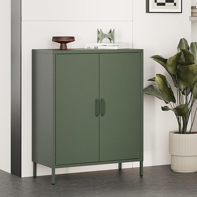 Kommode aus Metall Vito Modern Bottle Green