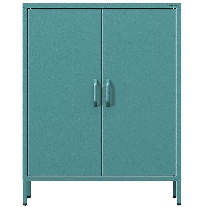 Kommode aus Metall Vito Modern Sea Green