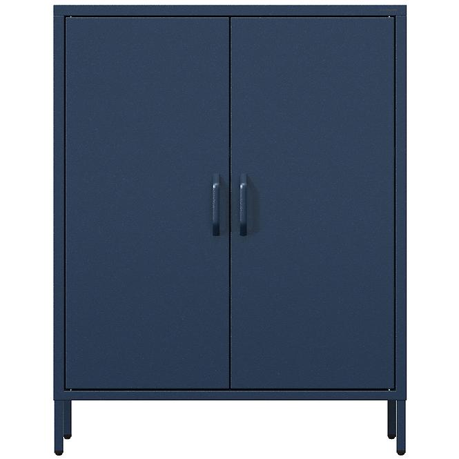 Kommode aus Metall Vito Modern Dark Blue