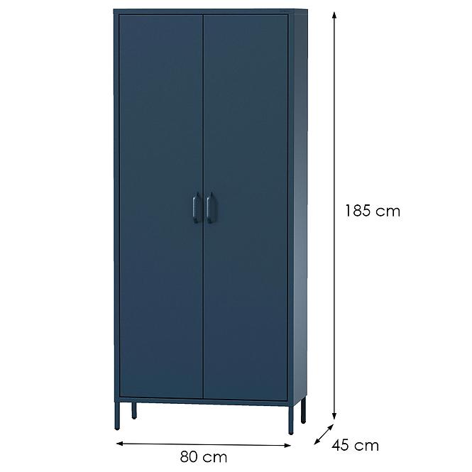 Schrank aus Metall Flavio Modern Dark Blue