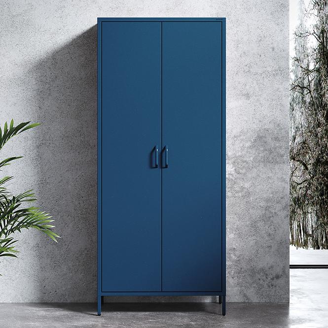 Schrank aus Metall Flavio Modern Dark Blue