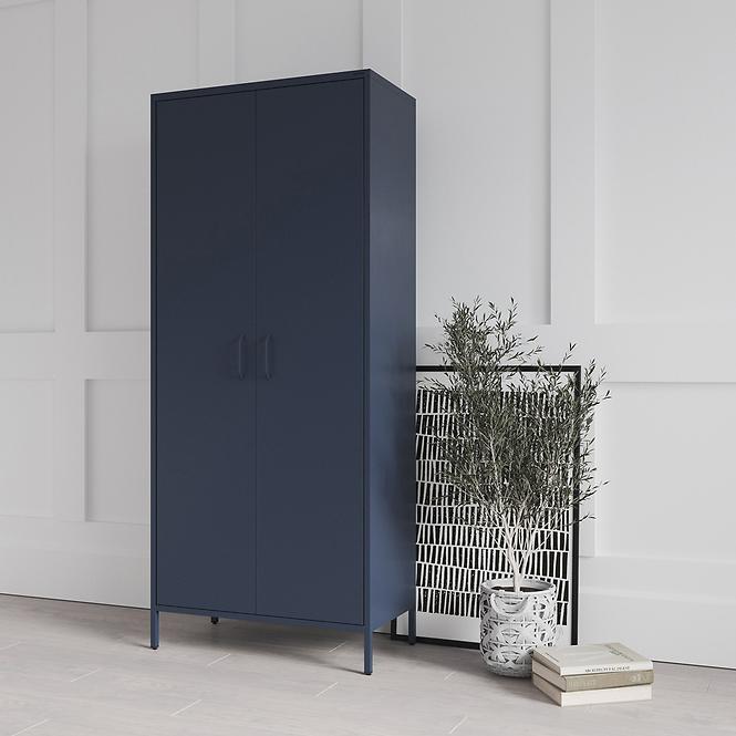 Schrank aus Metall Flavio Modern Dark Blue