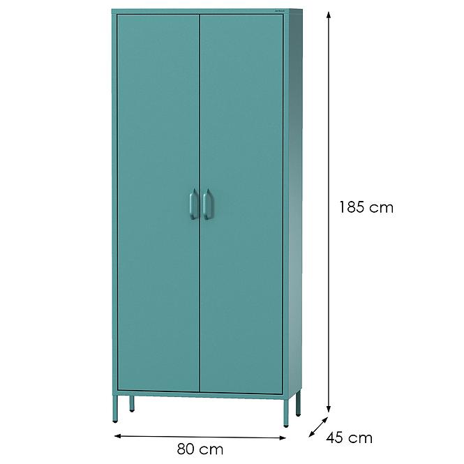 Schrank aus Metall Flavio Modern Sea Green