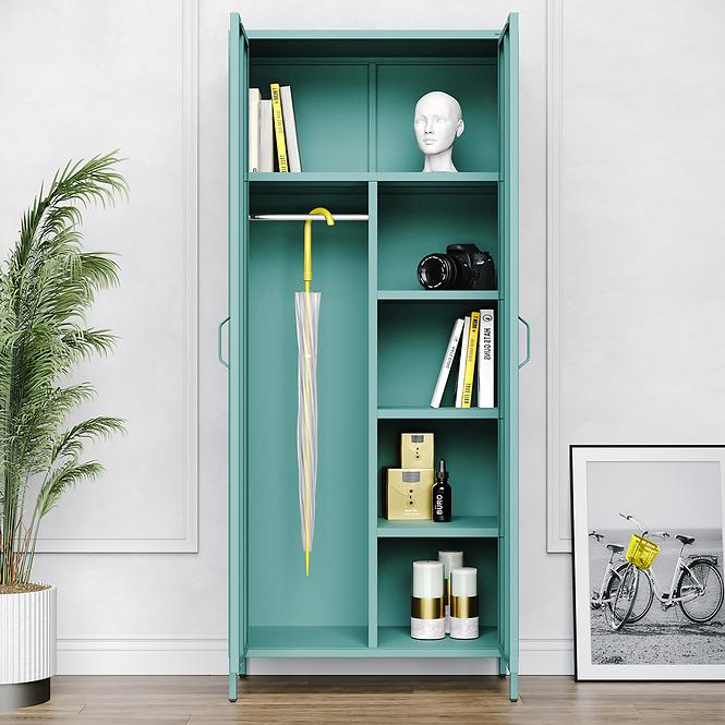 Schrank aus Metall Flavio Modern Sea Green