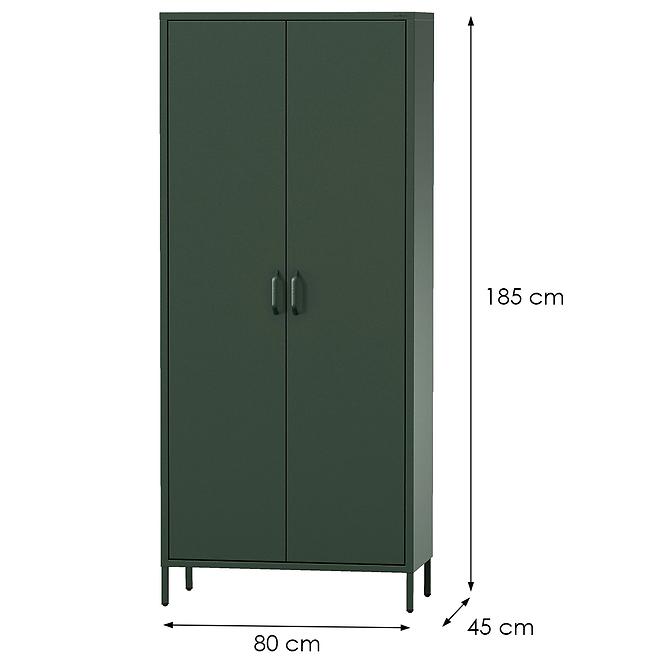 Schrank aus Metall Flavio Modern Bottle Green