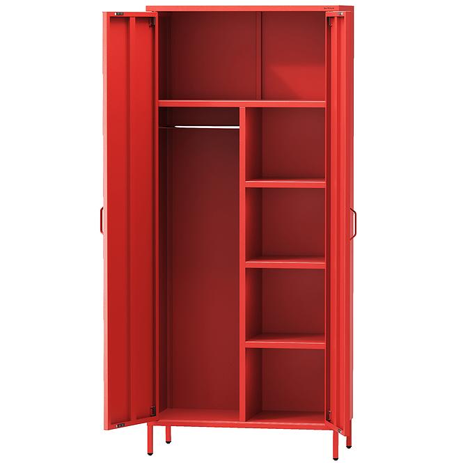 Schrank aus Metall Flavio Modern Red