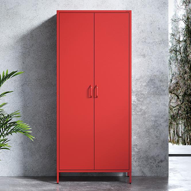 Schrank aus Metall Flavio Modern Red