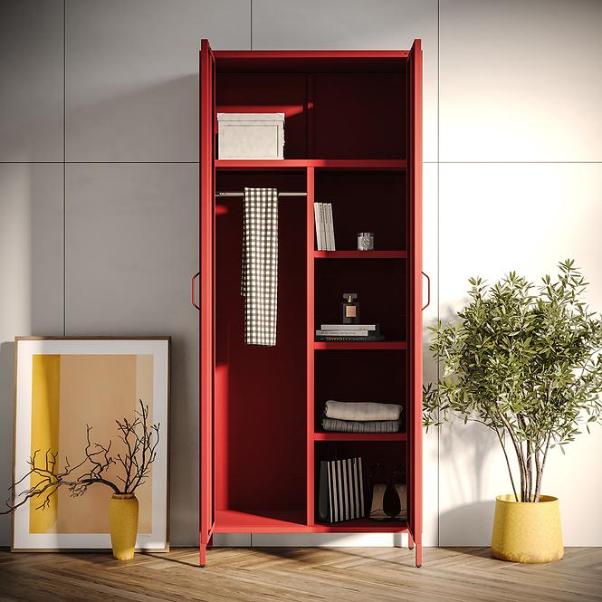 Schrank aus Metall Flavio Modern Red