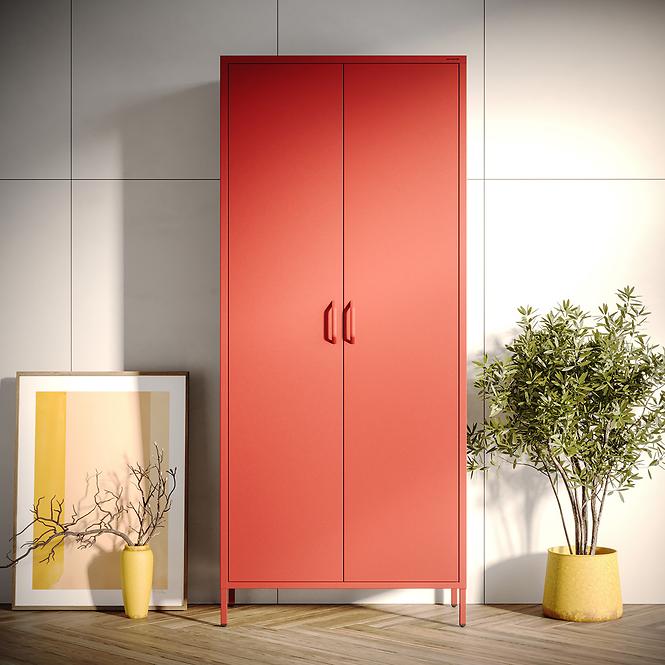 Schrank aus Metall Flavio Modern Red