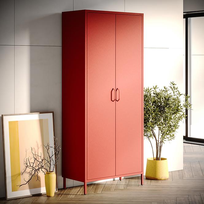 Schrank aus Metall Flavio Modern Red