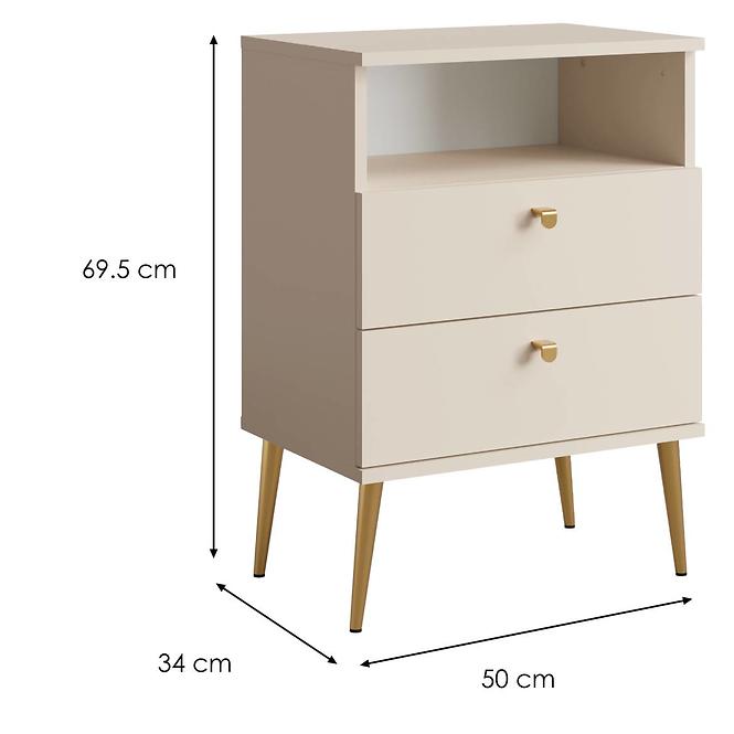 Nachttisch High 2D Beige