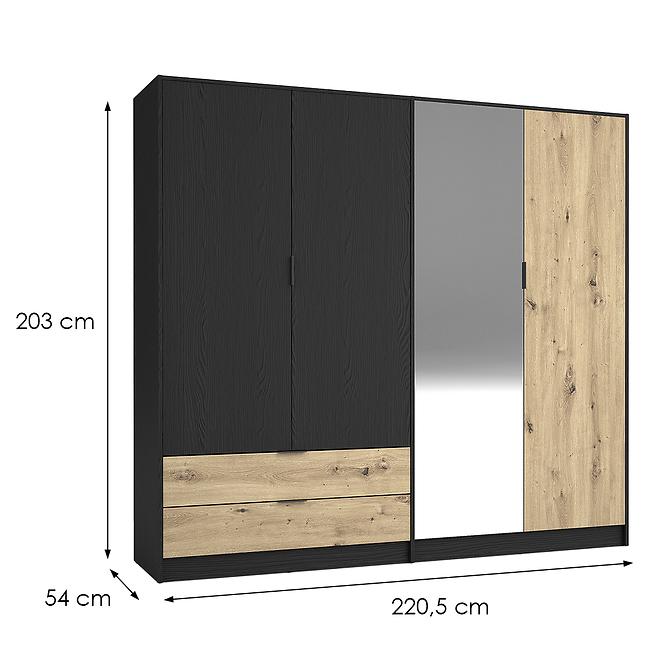 Schrank Upsala 4D2S 12IIB Graphit/Artisan