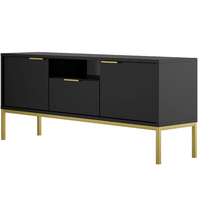 TV Tisch 135 Austin Schwarz/Gold