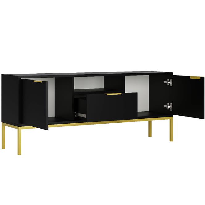 TV Tisch 135 Austin Schwarz/Gold