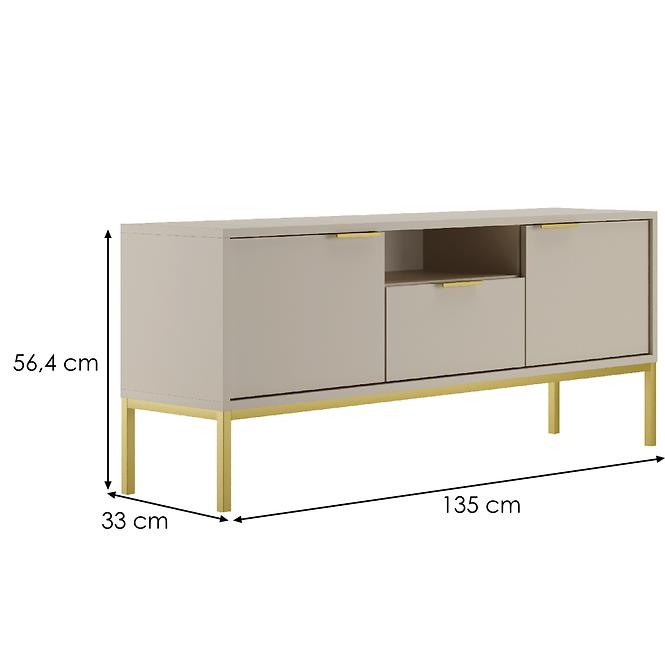 TV Tisch 135 Austin Kaschmir/Gold