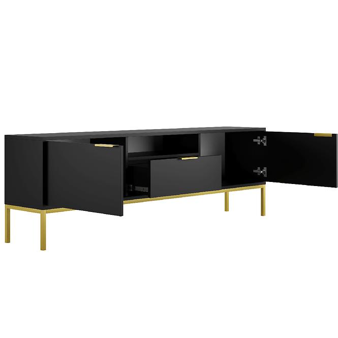 TV Tisch 175 Austin Schwarz/Gold