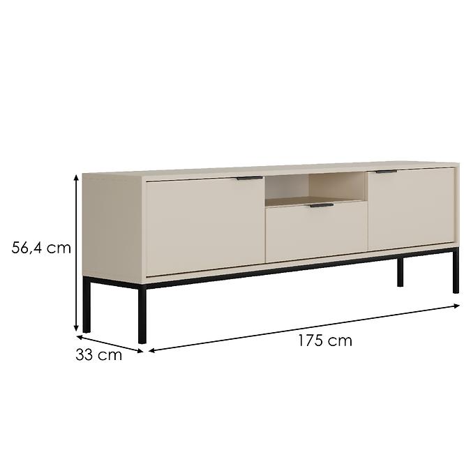 TV Tisch 175 Austin Kaschmir/Schwarz