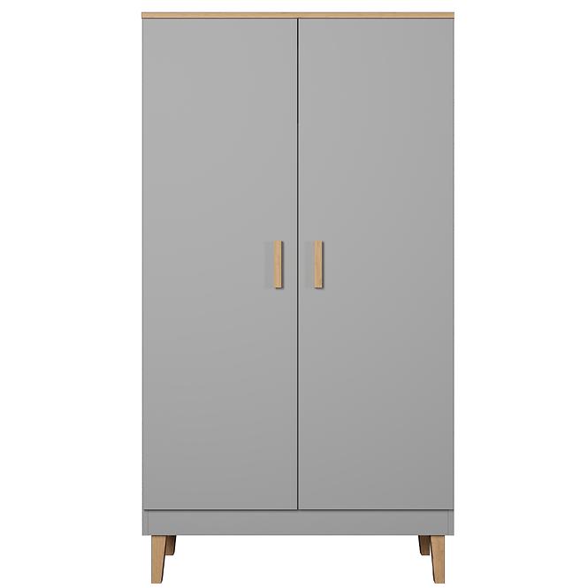 Schrank 100 Denver Grau Chinchilla/Hikora