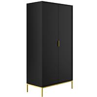 Schrank Austin Schwarz/Gold