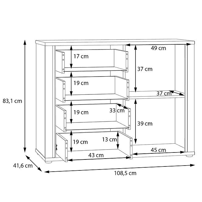 Kommode Dedelos DDLK224R