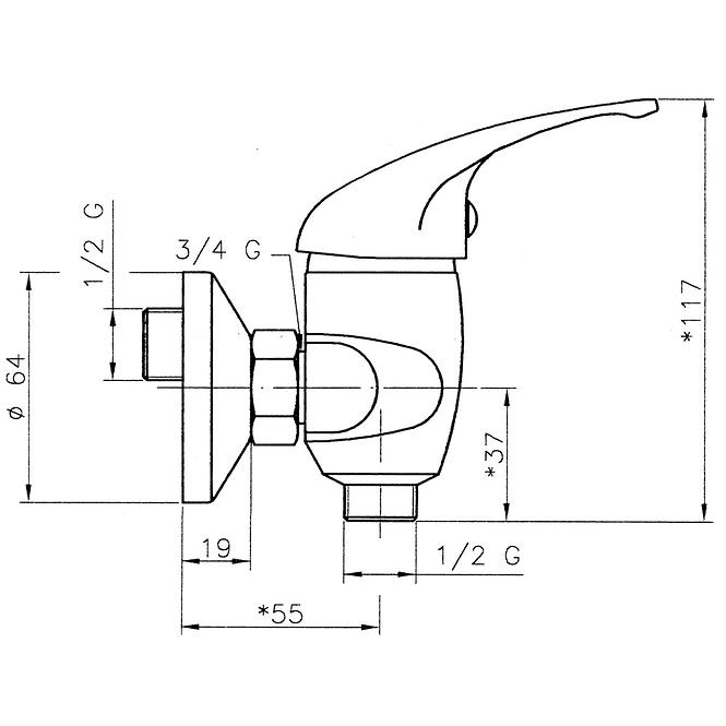 Duscharmatur Titania Neon 93064/1,0