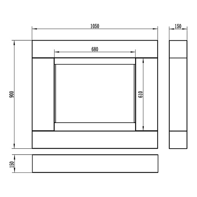 Biokamin Asne Weiß mit Glas