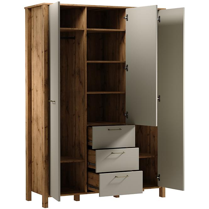 Schrank Indygo S3D3S eiche wotan-beige