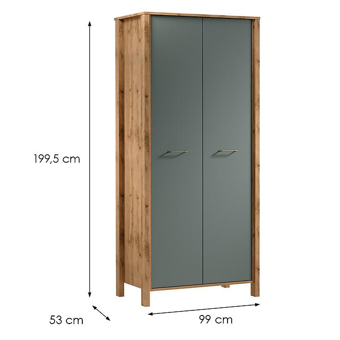 Schrank Indygo S2D eiche wotan-green