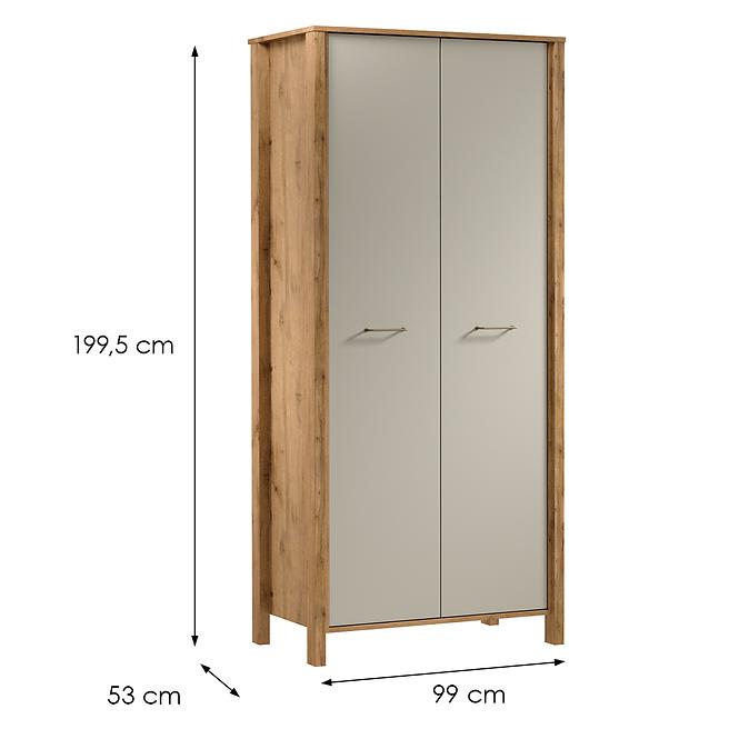 Schrank Indygo S2D eiche wotan-beige