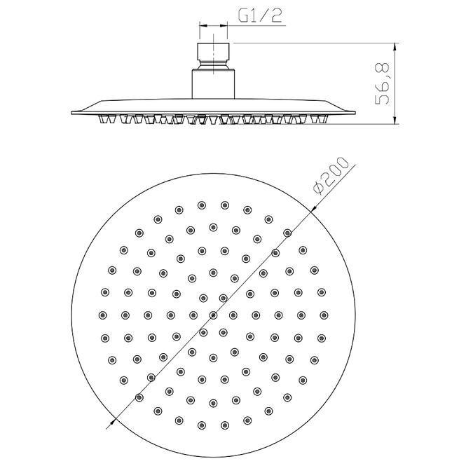 Kopfbrause 25 cm EOS