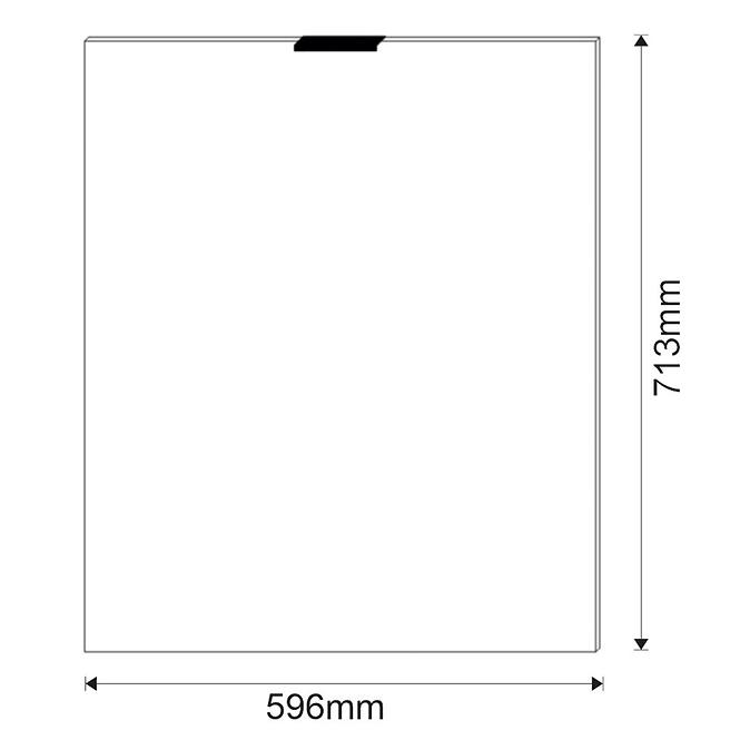 Türen für Einbauspülmaschine LOFT II 60X720 Graphit