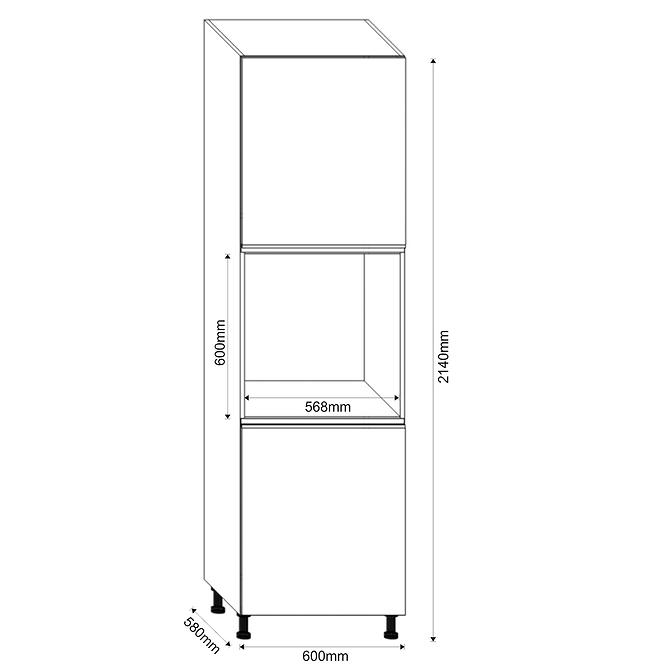 Küchenschrank Industry D60 KU Schwarz/Artisan