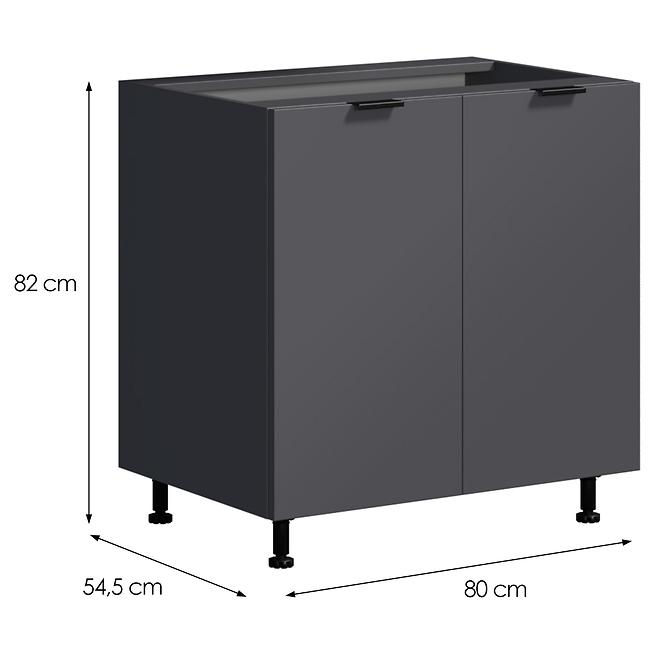 Küchenschrank LOFT II D80 Graphit