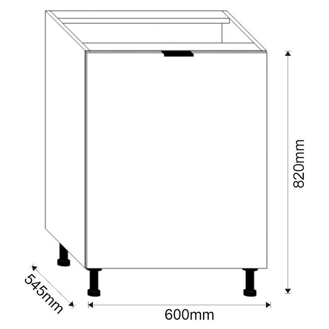 Küchenschrank LOFT II D60 Graphit