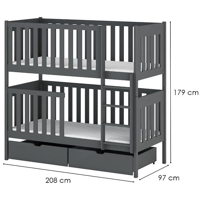 Etagenbett Dawid 90x200 graphite