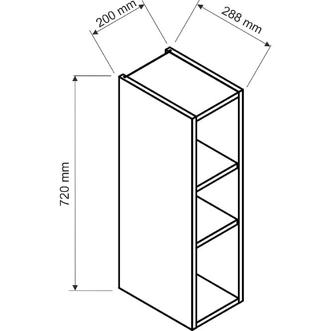 Küchenschrank Anika WO20 Artisan/Graphit