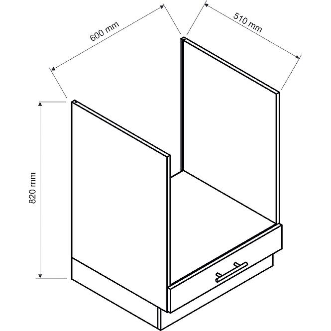 Küchenschrank Anika DK60 Artisan/Graphit