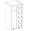 Schrank Elena 2D Eiche Sonoma/Spiegel ,3